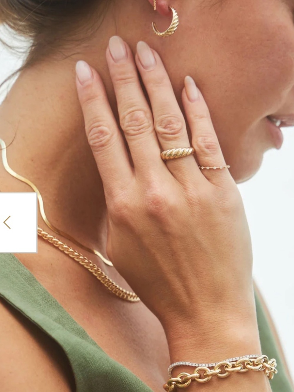 Celine Croissant 14k Yellow Gold Ring Size 7